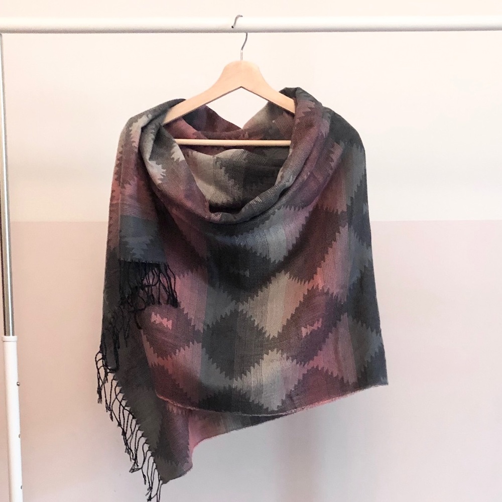 southwest print scarf/ wrap. great versatility